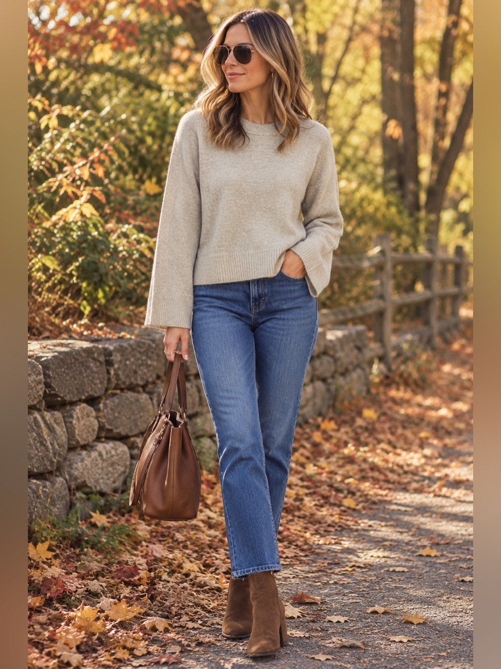 LOFT Cream Wide Sleeve Cozy Warm Knit Pullover Sweater